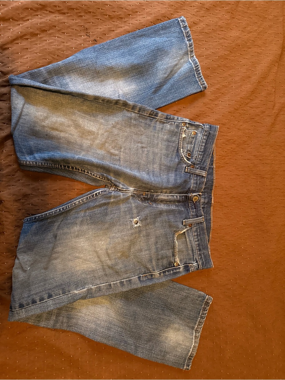 Wrangler Men's Slim Straight Faded Blue Denim Jeans
